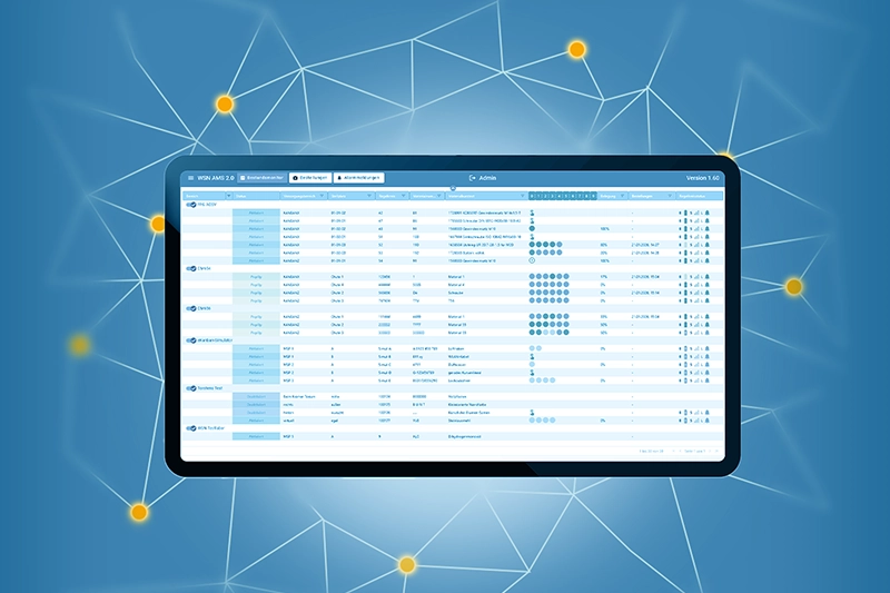 Beitragsbild, Produkte, WSNet AMS-II Applikation