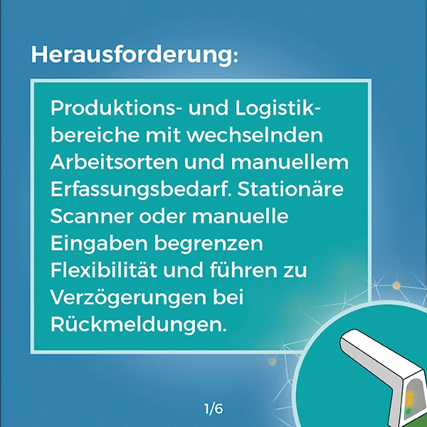 Referenz, Herausforderung, Karussell Praxisbeispiel, Lösungen, WSNet Handscanner