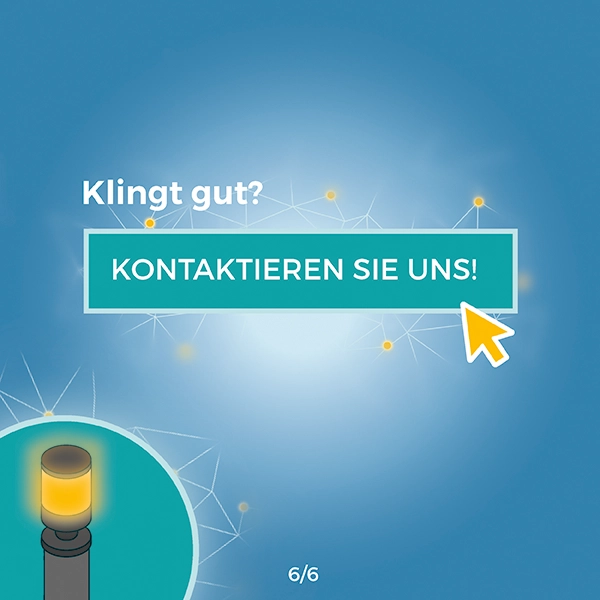 Referenz, Kontakt, Karussell Praxisbeispiel, Lösungen, WSNet Signallampe