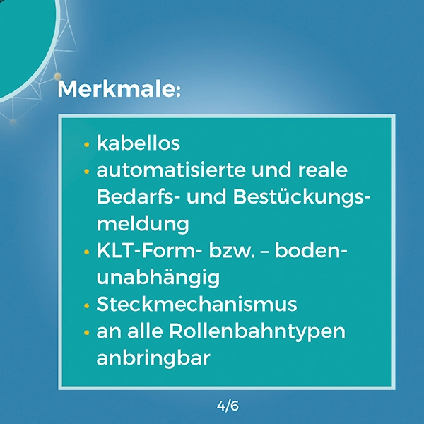 Referenz, Merkmale, Karussell Praxisbeispiel, Lösungen, WSNet Rollenbahnsensor