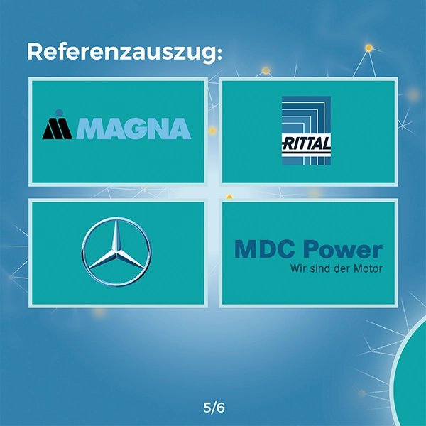 Referenz, Magna, Rittal, Mercedes Benz, MDC Power, Karussell Praxisbeispiel, Lösungen, WSNet Central Cockpit