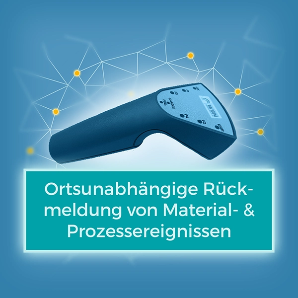 Ortsunabhängige Rückmeldung von Material & Prozessereignissen, WSNet Handscanner, Nutzen, Karussell