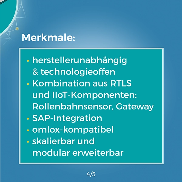 Referenz, Merkmale, Karussell Praxisbeispiel, Lösungen, RTLS